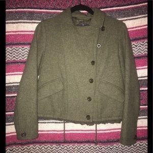 Gap lined wool crop jacket